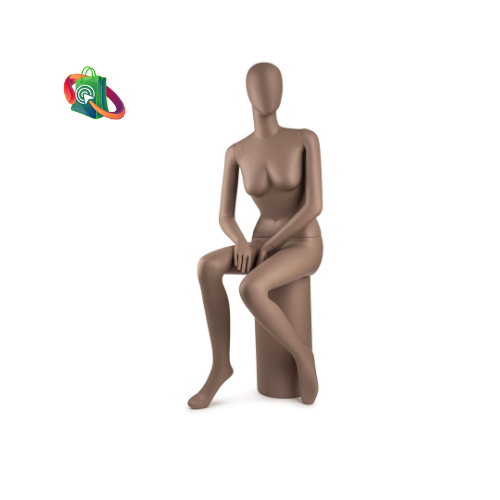 Female Full Body Mannequin in Sitting Pose -Camel ( Including the stool)