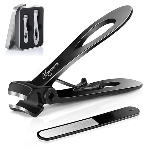 Nail Cutter for Men Toe Nail Cutter for Thick Nails Cutting Clipper Trimmer for Women Wide-Opening Sharp Jaws Stainless Steel Large Nail Clippers Set with Nail File