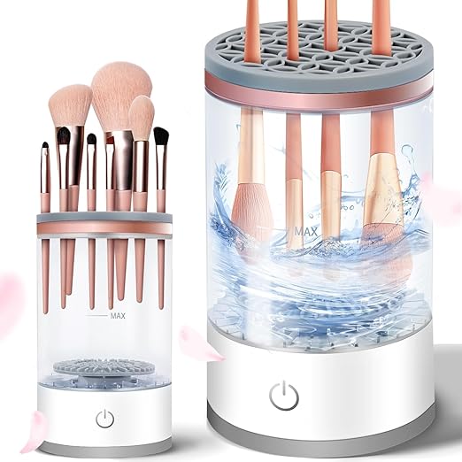 Makeup Brush Cleaner, Electric Makeup Brush Cleaning Machine, USB Automatic Spinning Makeup Brush Cleaner for All Size Makeup Brush, Great Gift for Women Girls