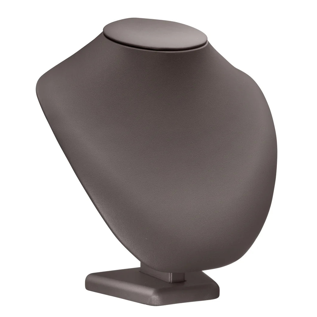 Large 8" Round Neck,  Leatherette Display Collection