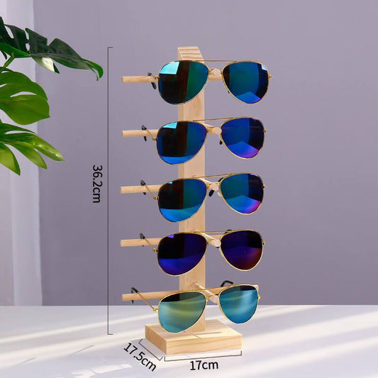 5 Pair Pine Sunglasses Display Stand