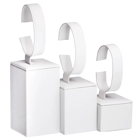 Set of 3 Bangle/Watch Stands,  Leatherette Display Collection