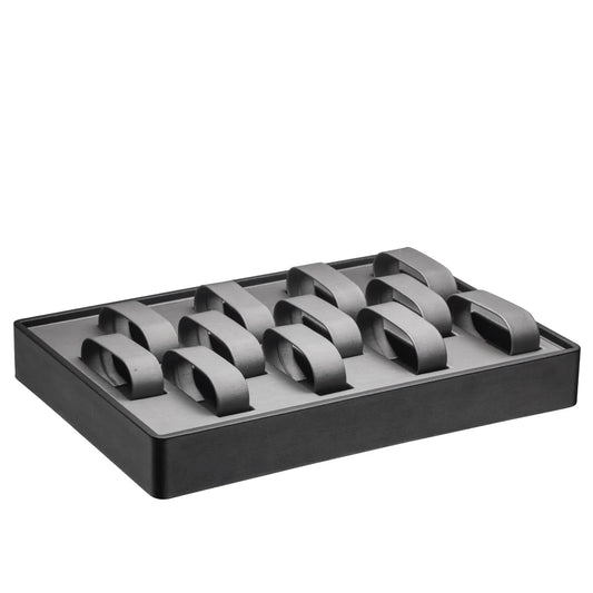 Stackable 12 Watch Collar Large Tray,  Leatherette Trays