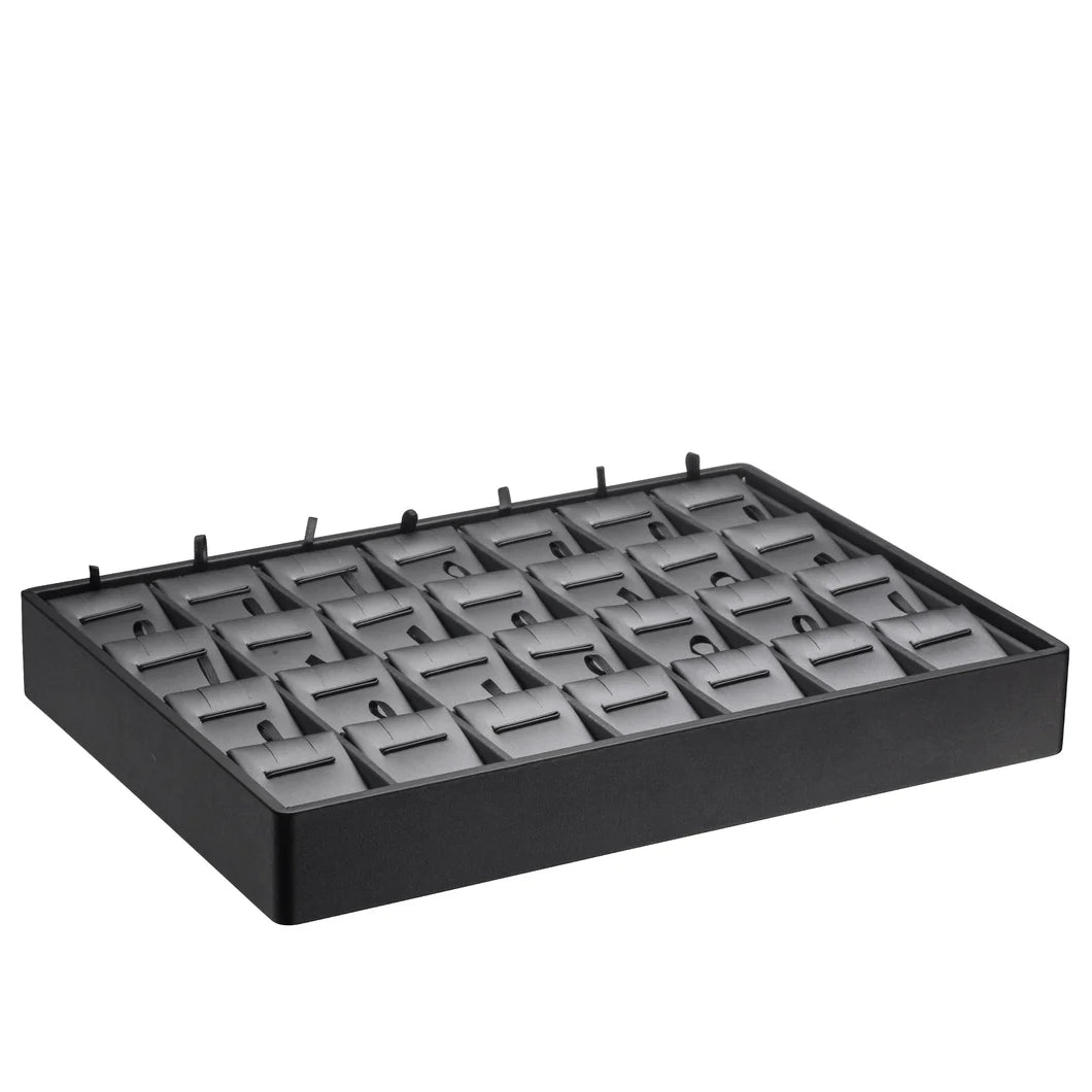 Stackable 28 Pendant / Earring Pad Large Tray,  Leatherette Trays