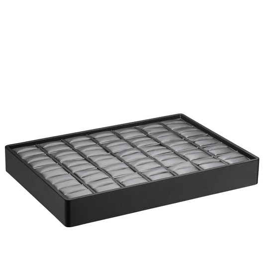 Stackable 35 Ring Slot Large Tray,  Leatherette Trays